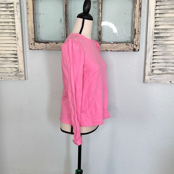 Charter Club Womens Top Heart Button Shoulder Long Sleeve Pink Size Petite NWT - Picture 9 of 14